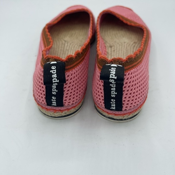 Kate Spade Women Espadrille Slip On Flats Knottingham Pink Red Knit Size 7.5 - Picture 4 of 6